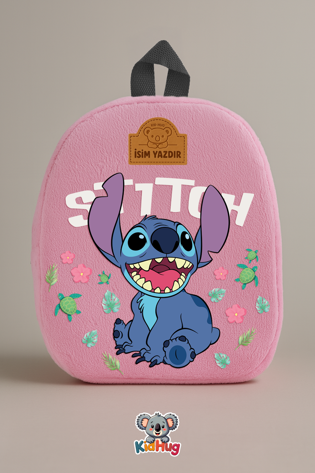 Stitch Baskılı İsimli Çocuk Sırt Çantası Çantası Premium Kumaş 1-8 Yaş 6 Farklı Renk [ İSİM YAZDIR ]