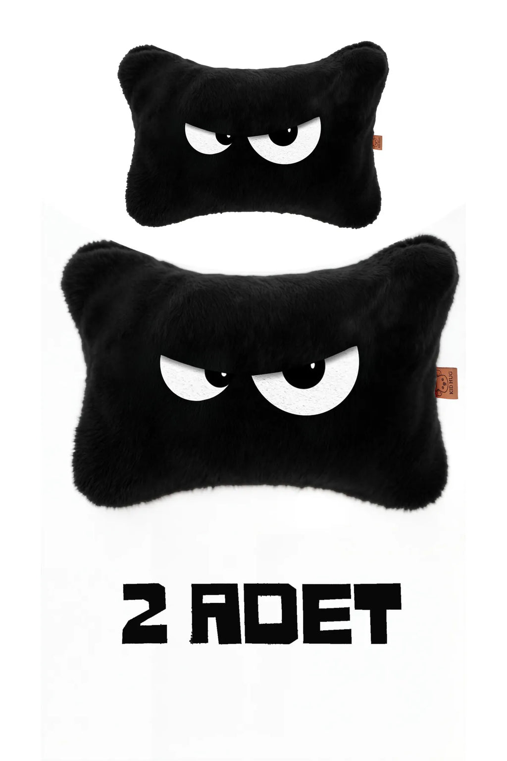 Tüm Araç Koltuklarıyla Uyumlu 2 ADET BOYUN YASTIĞI - Mr. Peeping Siyah Sinirli Göz !
