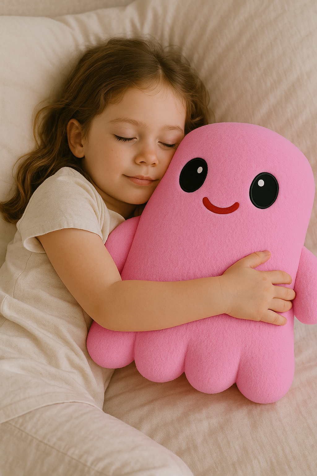 Snooly Pink – Pembe Renkli Peluş Uyku Arkadaşı & Çocuk Seyahat Yastığı