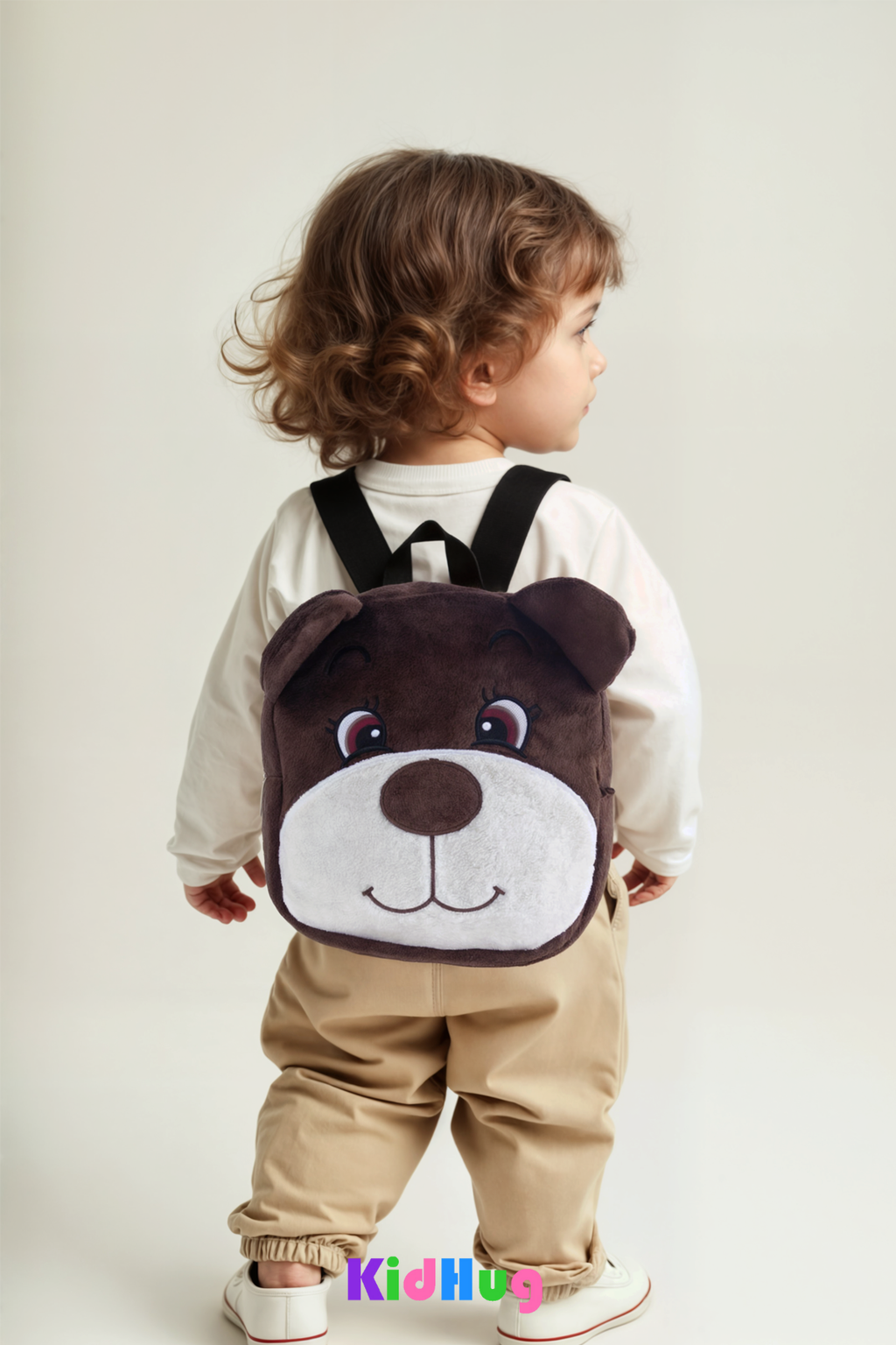 Ayılı Çanta Gogo Çocuk Çantası Premium Nakışlı & Baskılı At Tüyü Kumaş Çocuk Çantası |0-6 Yaş |