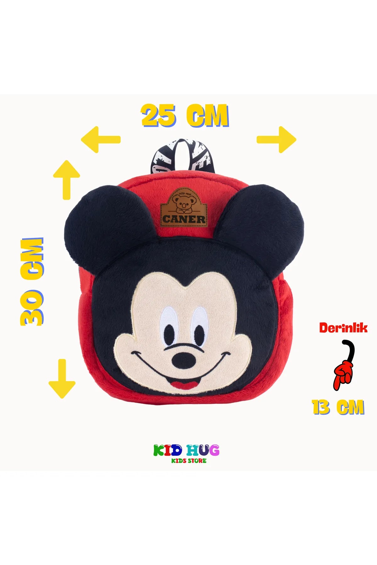 Mickey Mouse Erkek - Kız Çocuk Çantası Premium Nakışlı & At Tüyü Kumaş Çocuk Çantası 0-8 Yaş