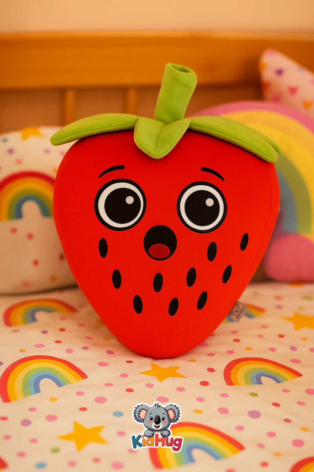 Berryboo Çilek Çocuk Yastık Premium Sevimli Çilek Çocuk Yastık Uyku Arkadaşı 35 CM