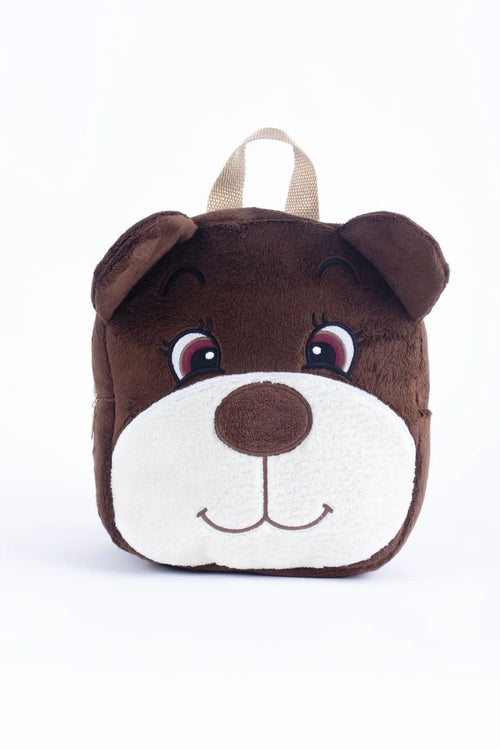 Ayılı Çanta Gogo Çocuk Çantası Premium Nakışlı & Baskılı At Tüyü Kumaş Çocuk Çantası |0-6 Yaş |