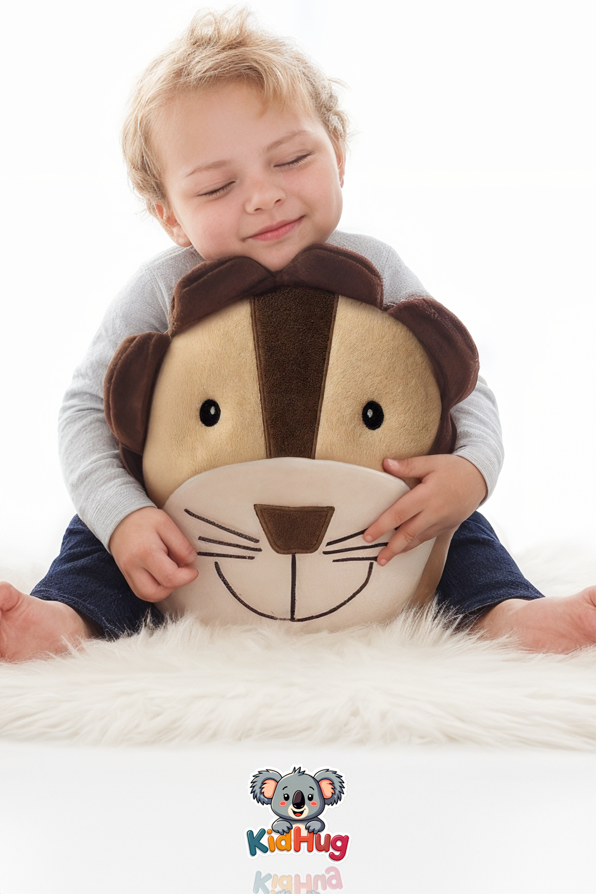 Aslan Çanta Erkek-kız Çocuk Sırt Çantası [leo] Nakışlı At Tüyü Kumaş Çocuk Çantası