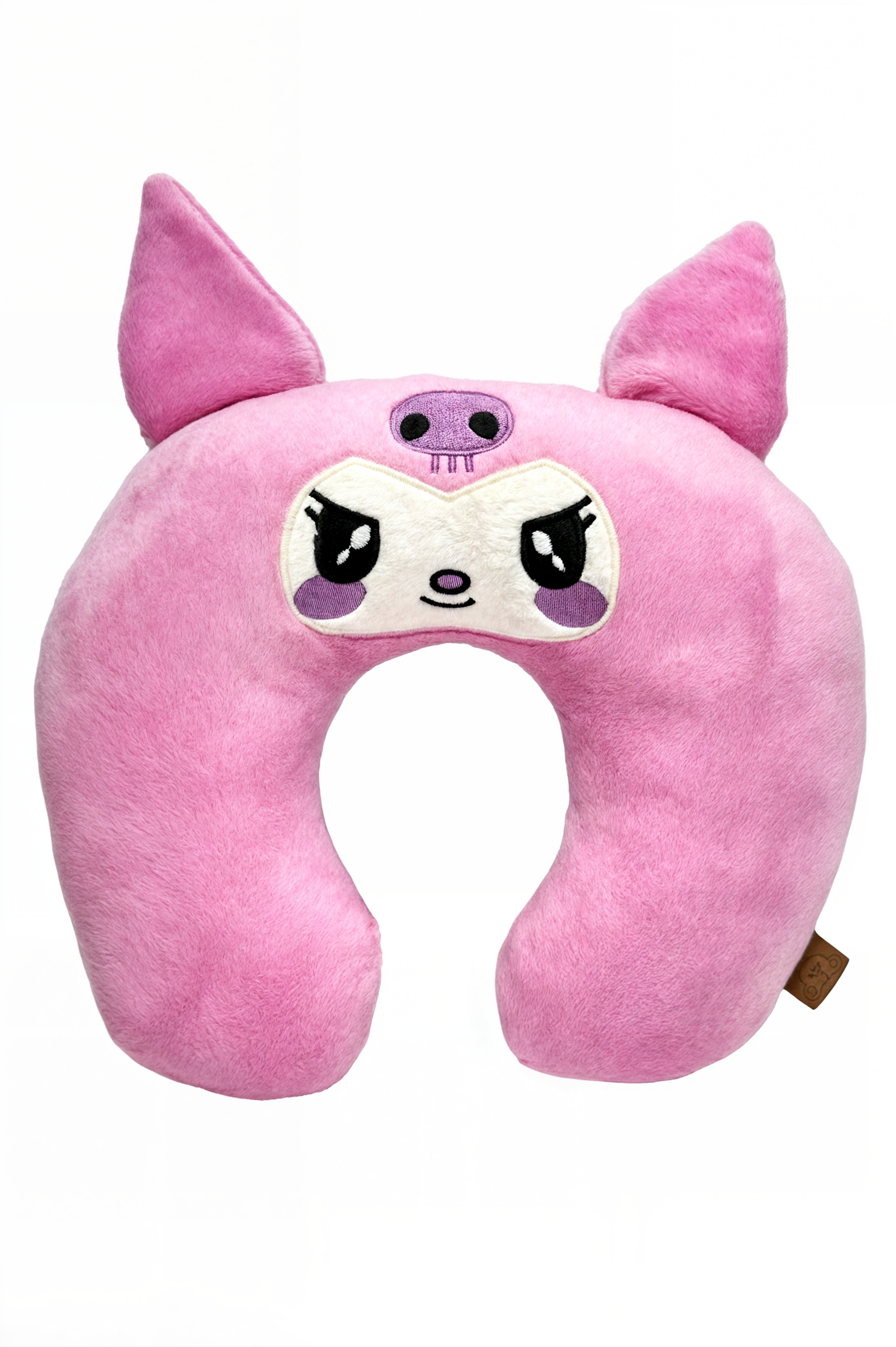 Kuromi Tarzı Pembe Seyahat Yastığı – Kızlar İçin Peluş Yol Arkadaşı