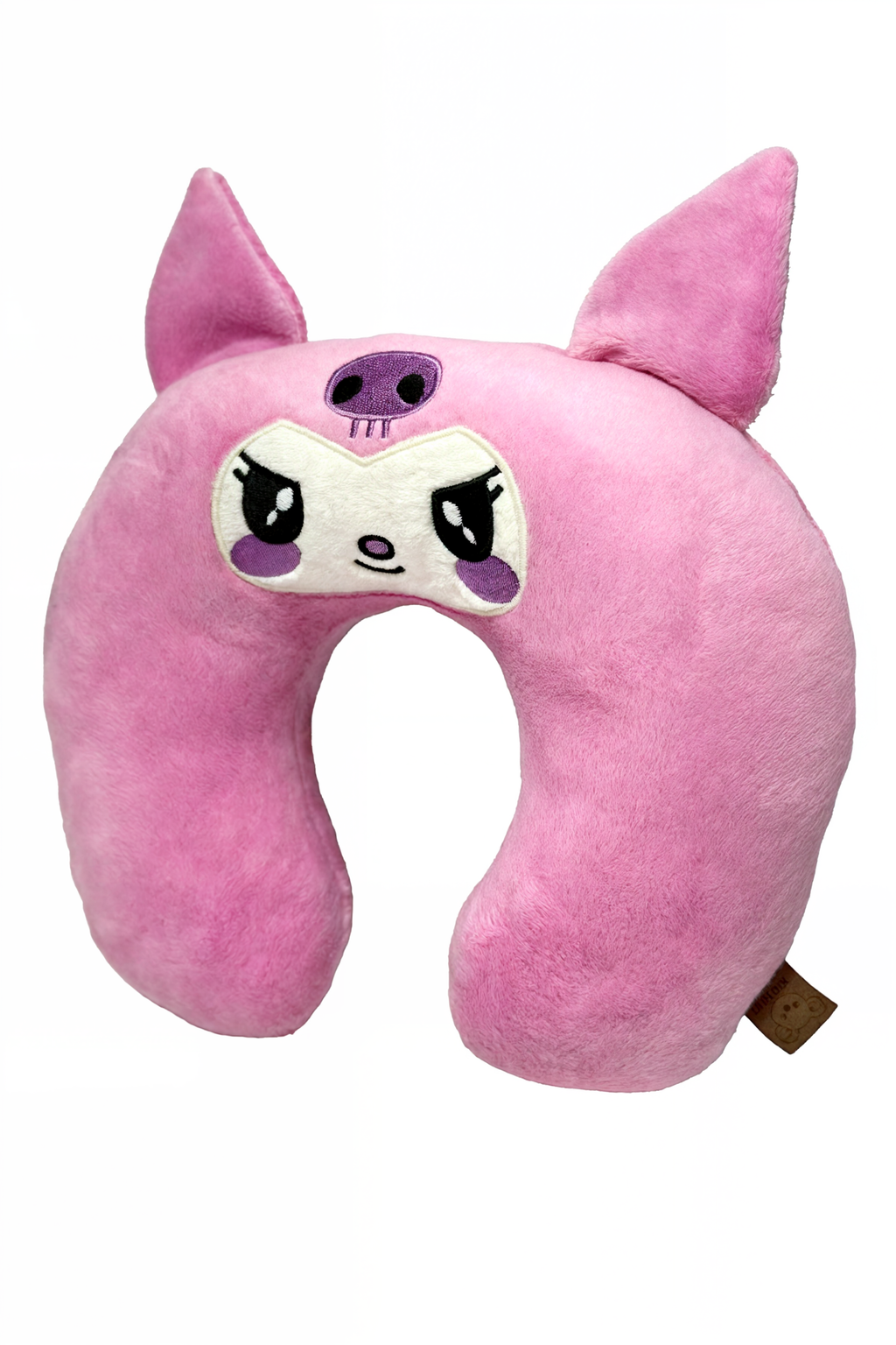 Kuromi Tarzı Pembe Seyahat Yastığı – Kızlar İçin Peluş Yol Arkadaşı