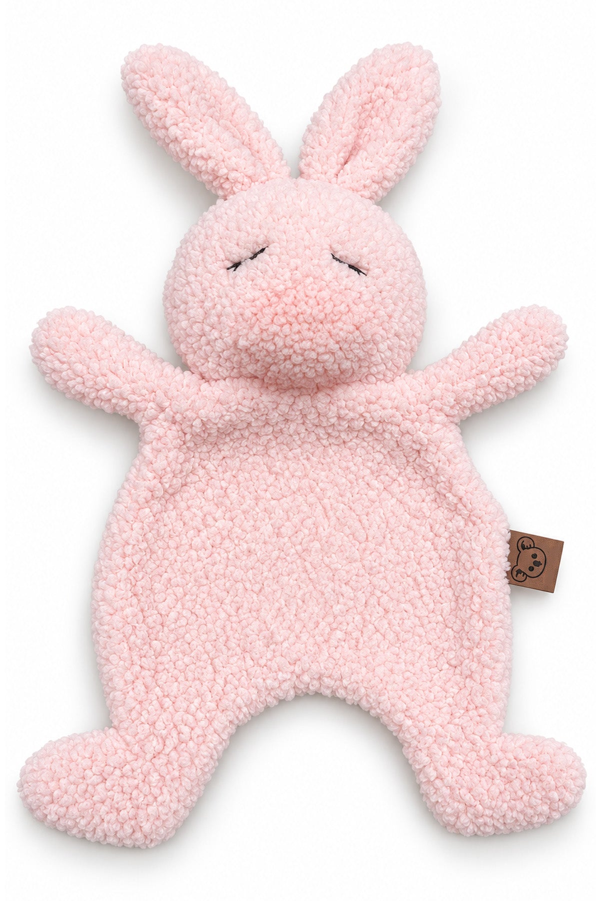Tavşan Uyku Arkadaşı Yumuşak Peluş Dokulu Bebek ve Çocuk Uyku Eşlikçisi Pembe