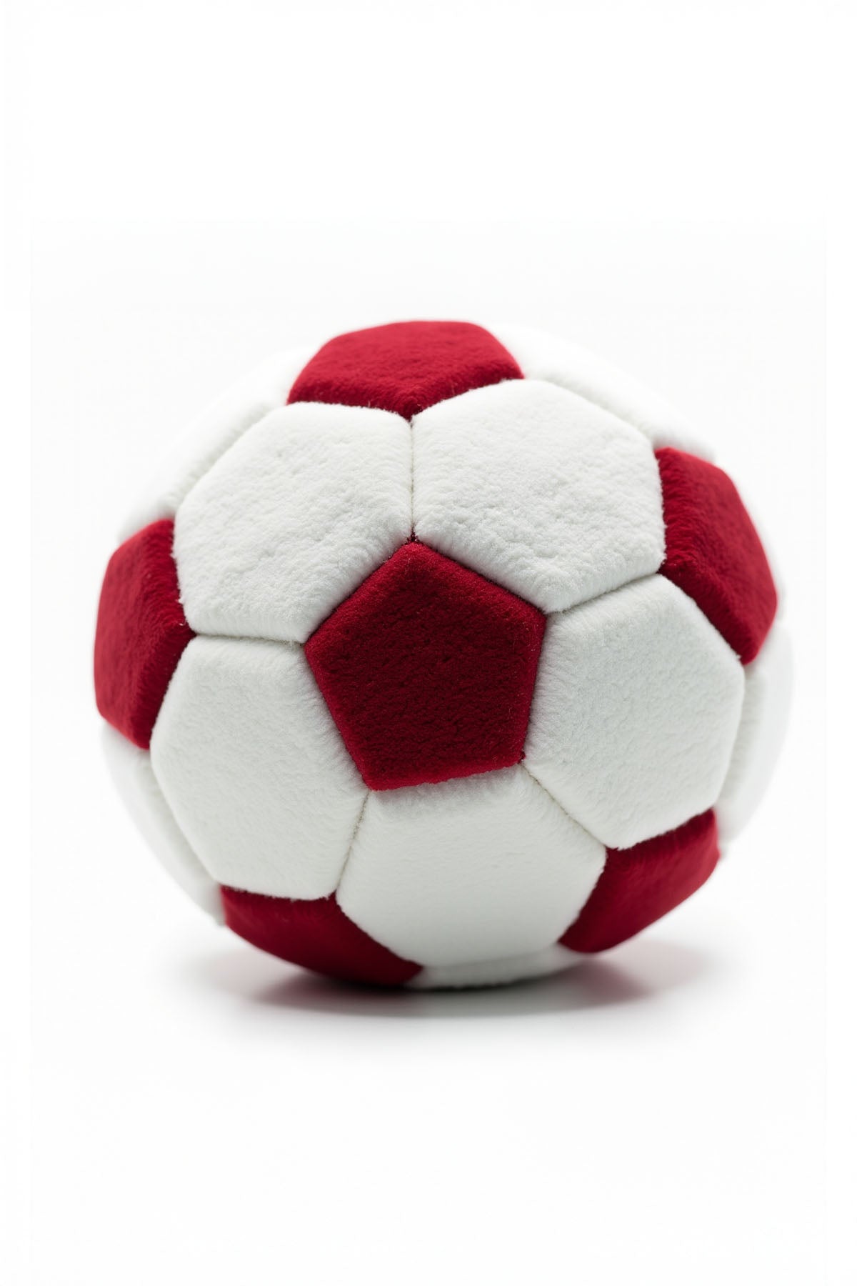 Kırmızı Beyaz 53 cm Büyük Peluş Oyun Topu – Yumuşak ve Güvenli Ev Oyuncağı