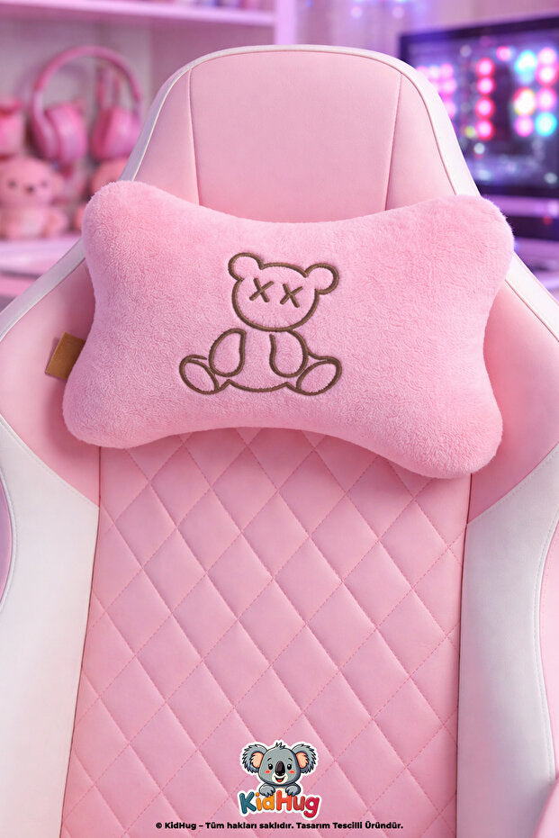 Oyunculara Özel Nakışlı E-Spor Boyun Yastığı Oyuncu Koltuğu Koltuk Desteği Peluş Kafa Yastığı Gaming Sandalyesi Aksesuarı