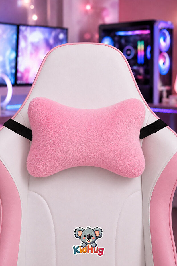Oyunculara Özel Pembe E-Spor Boyun Yastığı Oyuncu Koltuğu Koltuk Desteği Peluş Kafa Yastığı Gaming Sandalyesi Aksesuarı