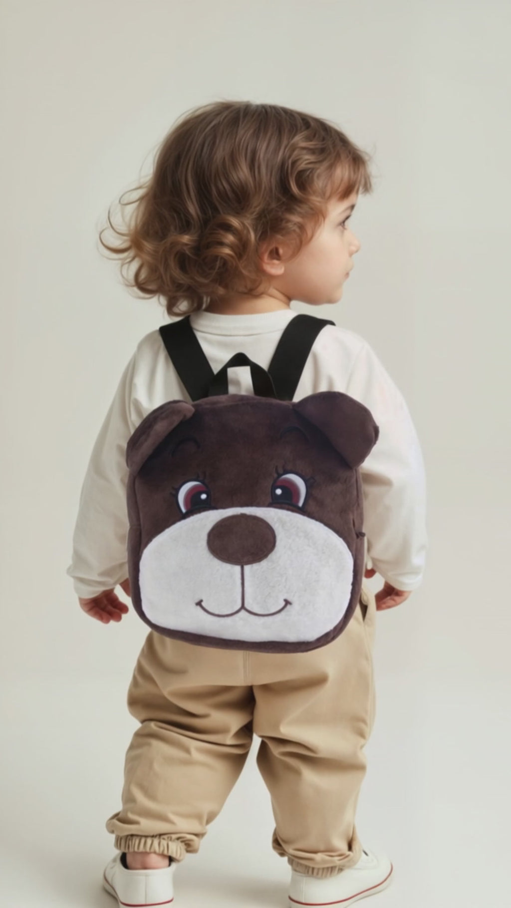 AYILI Kreş Çantası Doo Çocuk Çantası Nakışlı & Baskılı At Tüyü Kumaş Çocuk Çantası 0-8 Yaş