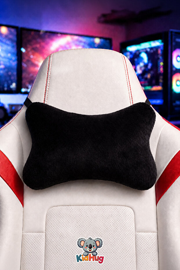 Oyunculara Özel Siyah E-Spor Boyun Yastığı Oyuncu Koltuğu Koltuk Desteği Peluş Kafa Yastığı Gaming Sandalyesi Aksesuarı