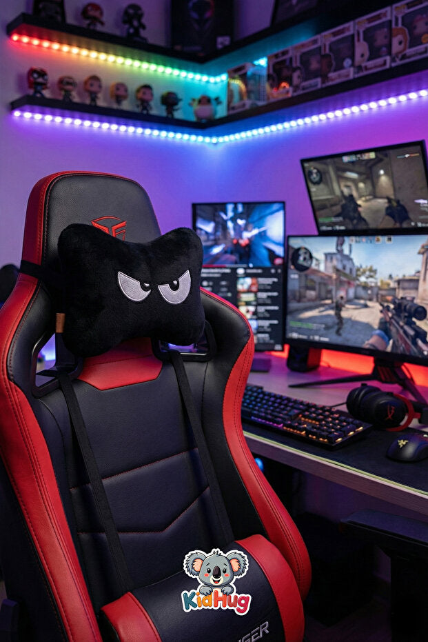 Oyunculara Özel Nakışlı E-Spor Boyun Yastığı Oyuncu Koltuğu Koltuk Desteği Peluş Kafa Yastığı Gaming Sandalyesi Aksesuarı