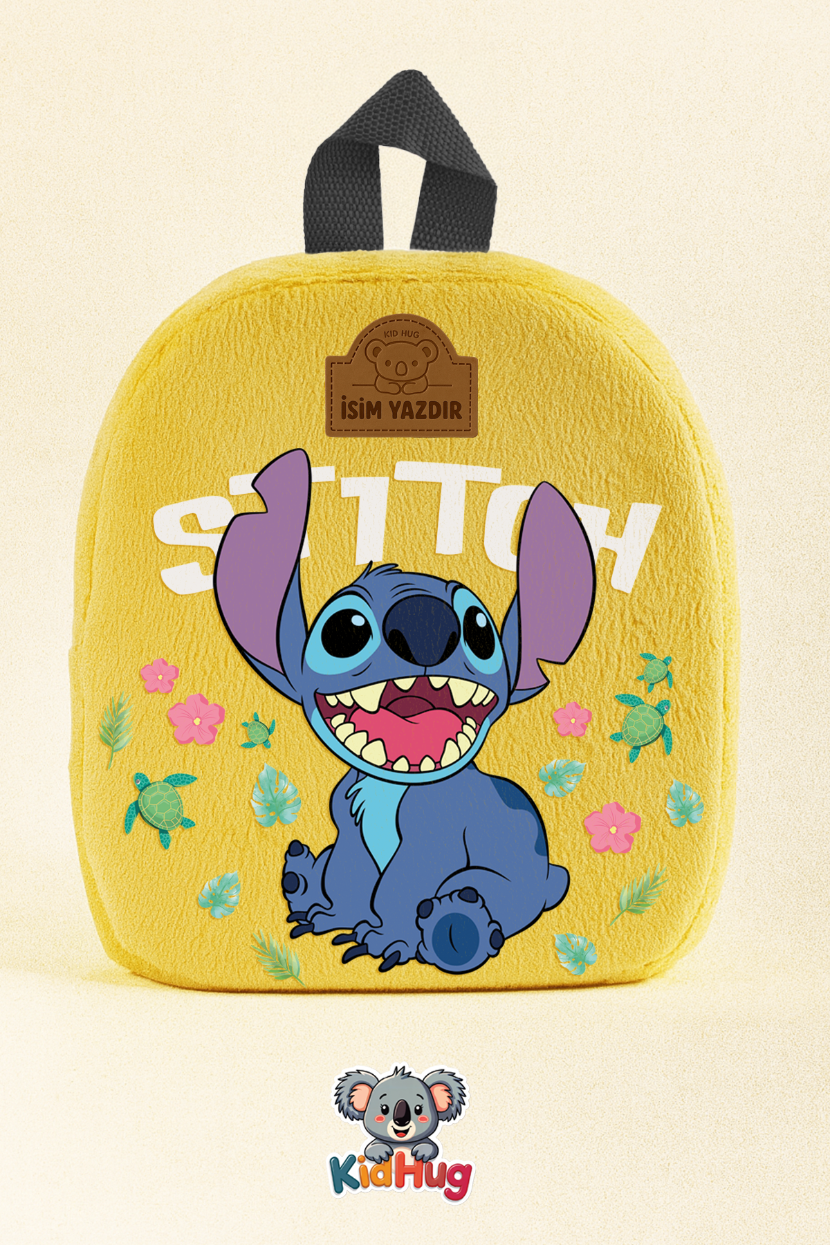 Stitch Baskılı İsimli Çocuk Sırt Çantası Çantası Premium Kumaş 1-8 Yaş 6 Farklı Renk [ İSİM YAZDIR ]