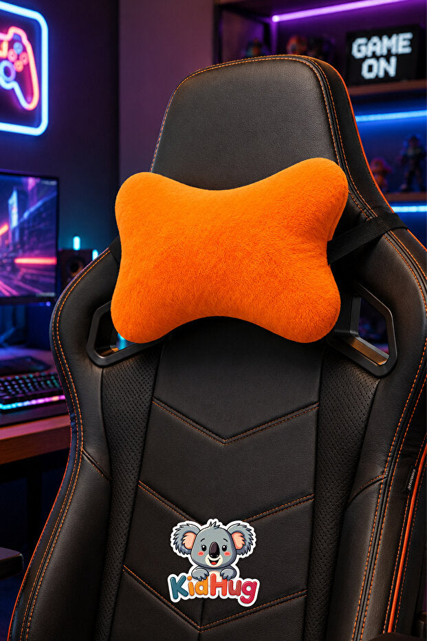 Oyunculara Özel Turuncu E-Spor Boyun Yastığı Oyuncu Koltuğu Koltuk Desteği Peluş Kafa Yastığı Gaming Sandalyesi Aksesuarı