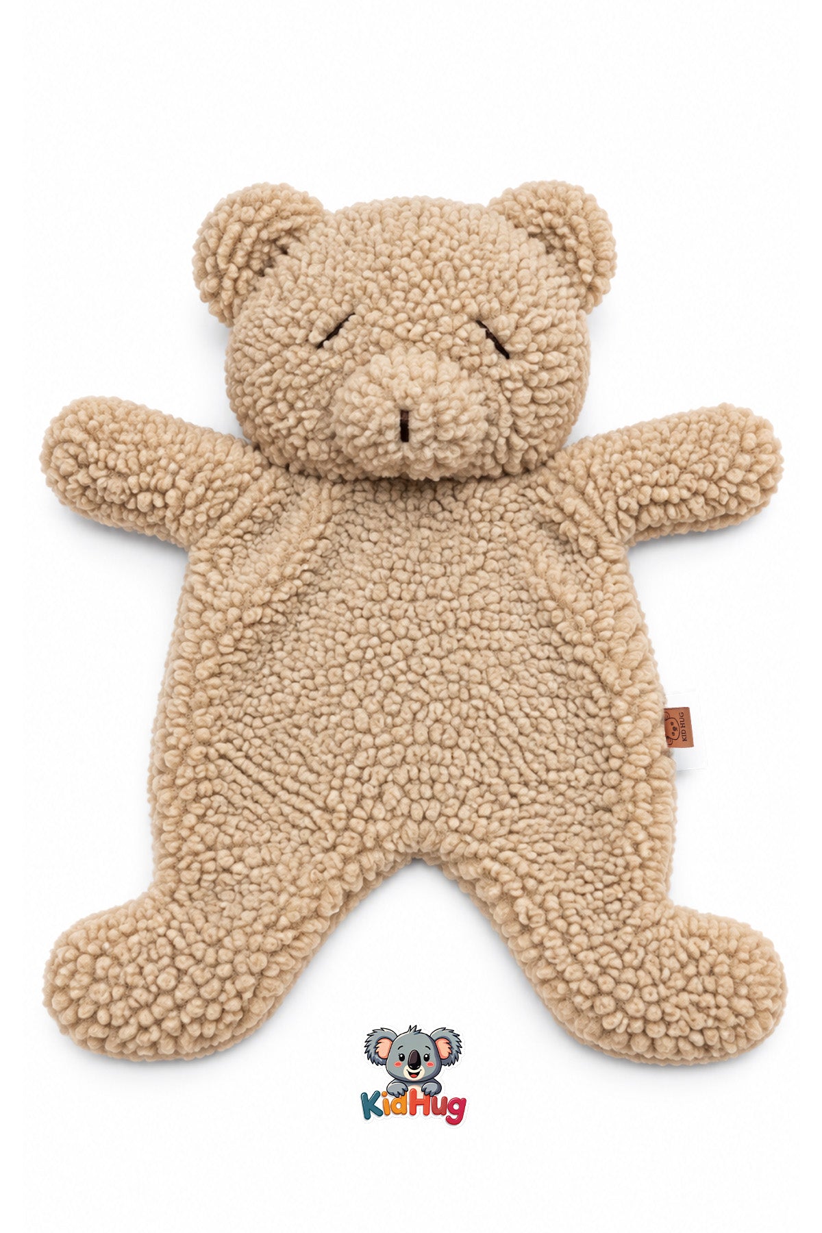 Ayıcık Uyku Arkadaşı Yumuşak Peluş Dokulu Bebek ve Çocuk Uyku Eşlikçisi Bej