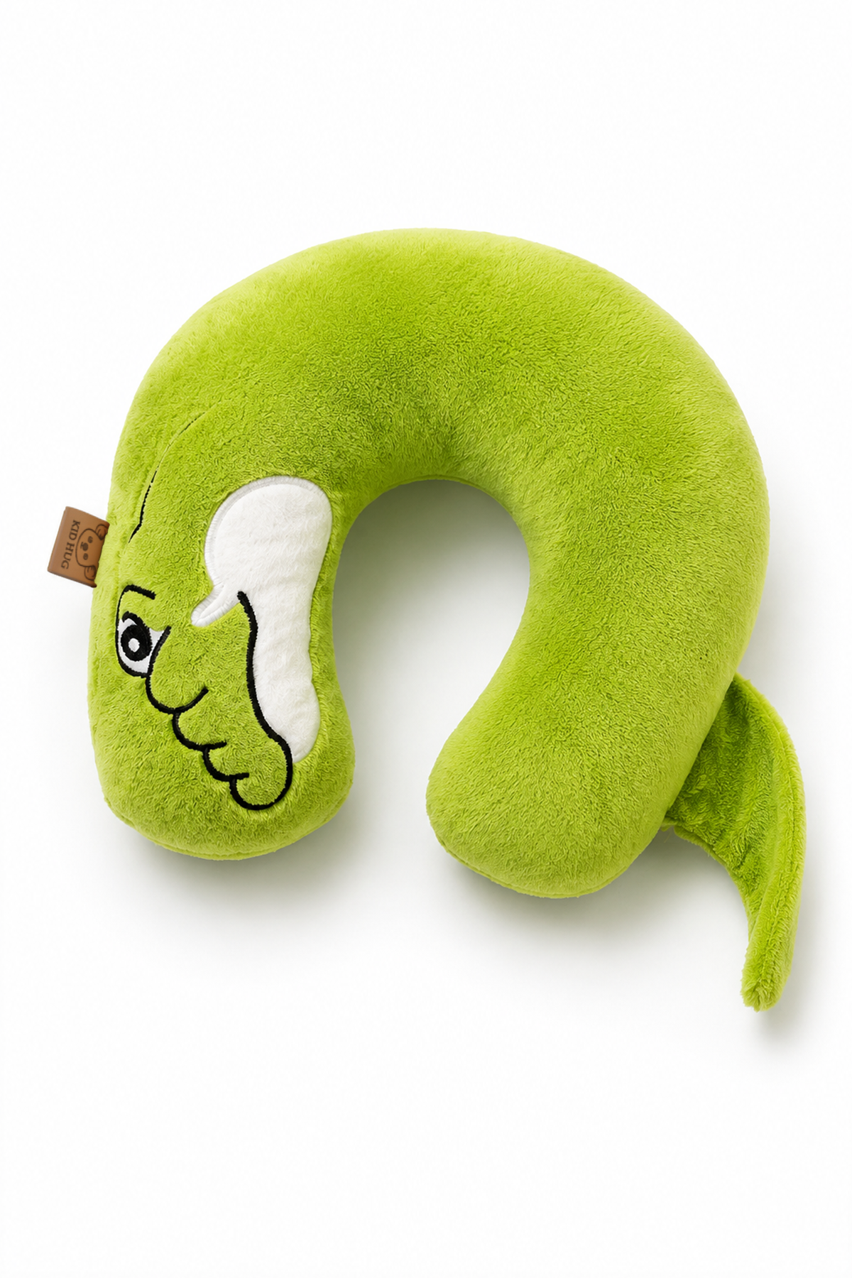 Timsah figürlü yeşil peluş çocuk boyun yastığı, unisex seyahat yastığı
